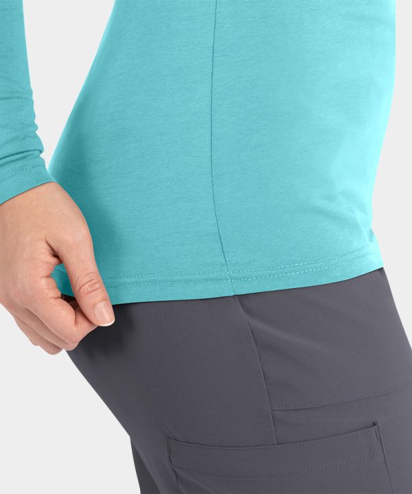 Women's Long Sleeve Underscrub Tee | 6909 - Image 6