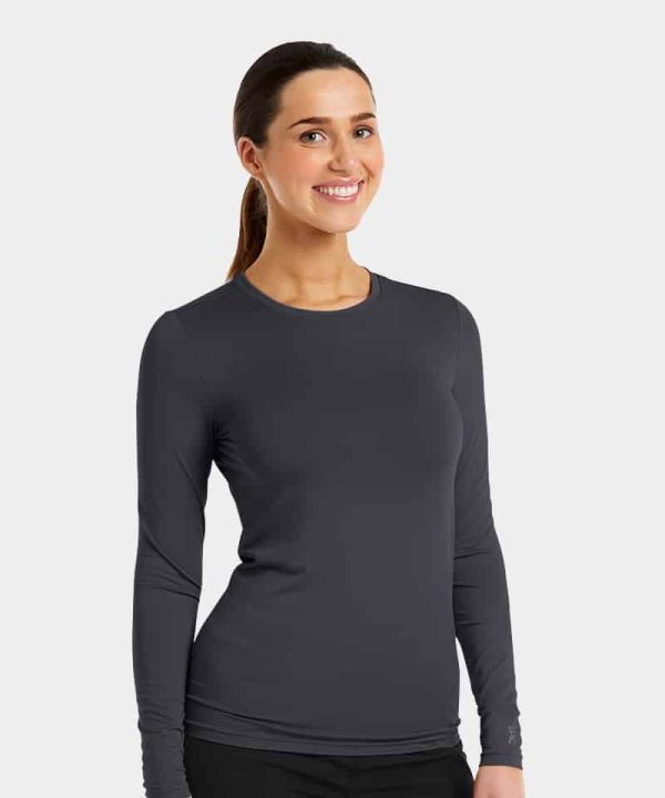 Women's Long Sleeve Underscrub Tee | 4800 - Pewter, XS