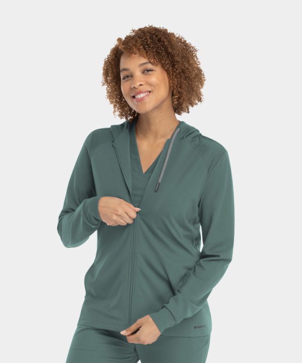Women's Hooded Zip Front Jacket | 90301