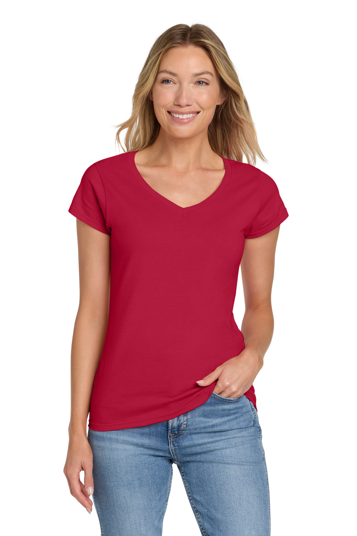 64V00L_cherryred_model_front