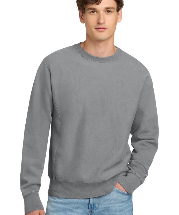 Champion  ®  Reverse Weave  ®  Garment-Dyed Crewneck Sweatshirt. GDS149