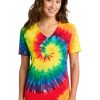 Port & Co   Women's Tie-Dye V-Neck Tee.  LPC147V