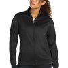 Sport-Tek  ®  Ladies Tricot Sleeve Stripe Track Jacket. LST94