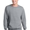 Port & Co   Core Fleece Crewneck Pocket Sweatshirt PC78PKT