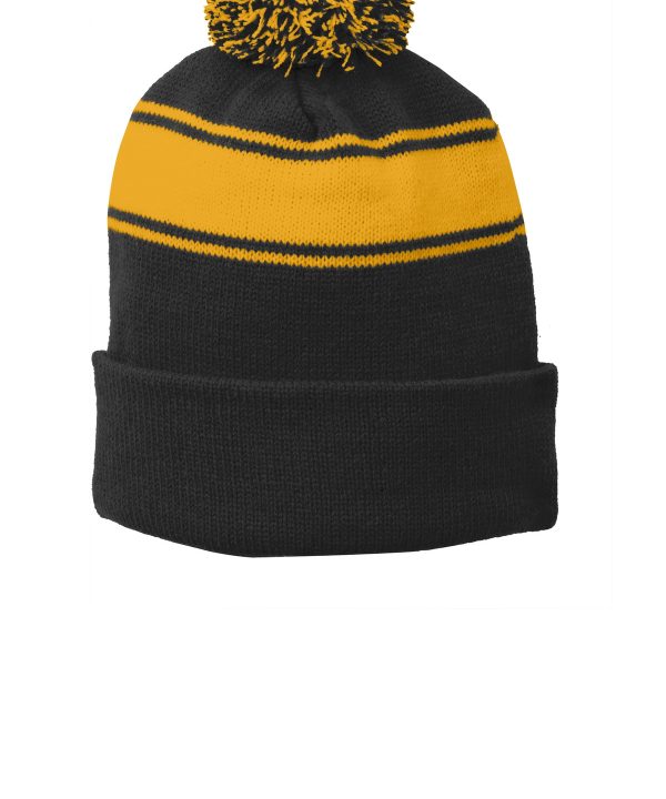 Sport-Tek ®  Stripe Pom Pom Beanie.  STC28