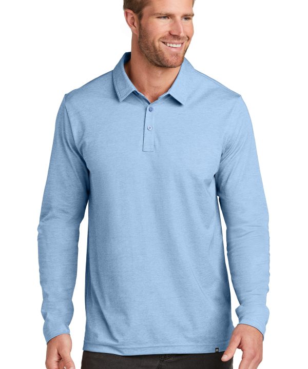 TravisMathew Oceanside Heather Long Sleeve Polo TM1MZ343